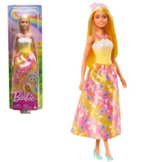Barbie Dreamtopia: Princezná bábika v žlto-ružovom motýľom oblečení - Mattel
