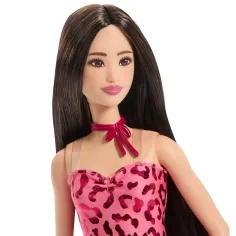 Barbie: Fashionista Priateľky s hnedými vlasmi štýlová módna bábika v leopárdovom oblečení – Mattel obrázok 3