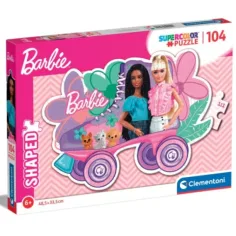 Barbie kolieskové korčule Supercolor 104ks puzzle - Clementoni