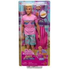 Barbie Mysteries: Plážoví detektívi - Ken bábika s doplnkami - Mattel