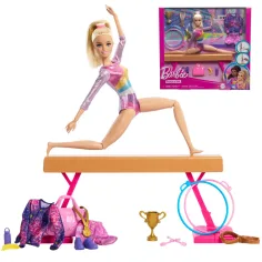 Barbie: Sada na hranie s gymnastickou bábikou a doplnkami - Mattel