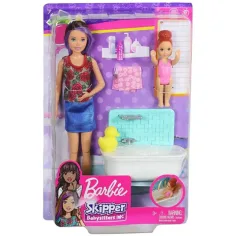 Barbie: Skipper – herná súprava opatrovateľky pri kúpaní – Mattel