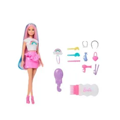 Barbie: Žiariaca Dúhová vlna bábika s doplnkami - Mattel obrázok 2