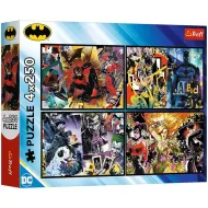 Batman: Hrdinovia a zloduchovia Gothamu 4x250-dielne puzzle - Trefl