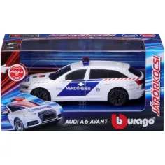 Bburago: Audi A6 sirénujúce maďarské policajné auto 1/43