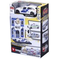 Bburago city - Audi A6 policajné auto a policajná stanica 1/43
