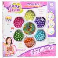 Beads Series: Set na výrobu šperkov 100+ farebných a trblietavých perál