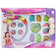 Beads Series: Set na výrobu šperkov 200+ farebných perleťových perál a prstene