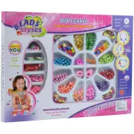 Beads Series: Set na výrobu šperkov s korálkami, sponkou a gumičkou do vlasov 500+ korálkov
