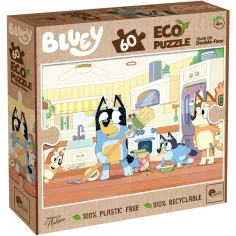 Bluey 2 v 1 60ks Eco puzzle a farbička 70x50cm - Lisciani
