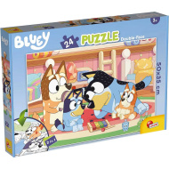 Bluey a priatelia 2 v 1 24-dielne puzzle a omaľovánka 50x35 cm - Lisciani