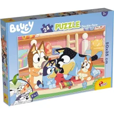 Bluey a priatelia 2 v 1 24ks puzzle a omaľovánka 50x35cm - Lisciani