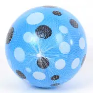 Bodkovaná fialová gumová lopta so vzorom motýľa 23cm