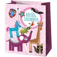 Boldog szülinapot! gigantická darčeková taška so zvieracím vzorom 40x56x20cm
