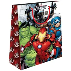 Luna: Marvel Avengers darčeková taška s motívom superhrdinov 26x32x12cm