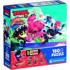 Brawl Stars Superhrdinovia v akcii 180 ks puzzle s nálepkou – Clementoni