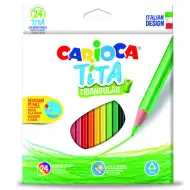 Carioca: Tita trojhranné farebné ceruzky 24-kusov