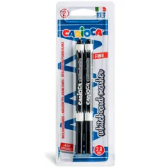 Carioca Whiteboard fixka na tabulu čierna 2 ks