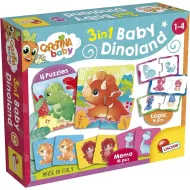 Carotina baby: Dinoland 3 v 1 memo, puzzle a párovacia hra - Lisciani