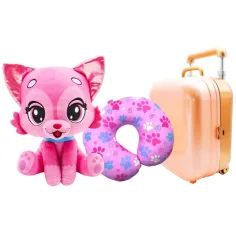 Cestovné kamarát – Rosie Jetset Dobrodružná Kitti plyšová mačka s kufrom a krčnou opierkou obrázok 2