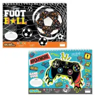 Chlapčenský skicár vo dvoch variantoch s nálepkou 40 strán 1ks