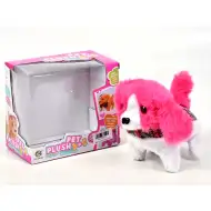 Chodiaci ružový plyšový psík so zvukom