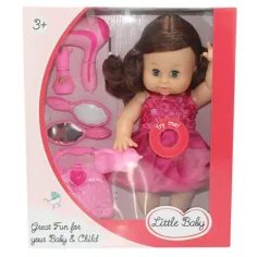 Cikajúca bábika Dorina 36 cm s hnedými vlasmi a kaderníckym set, príslušenstvom a zvukovými efektmi obrázok 2
