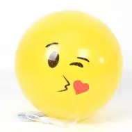 Citrónovo-žltá emoji gumová lopta 23cm