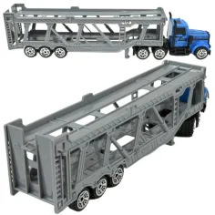 City Truck: Modrý kamión na prepravu áut 22 cm obrázok 3