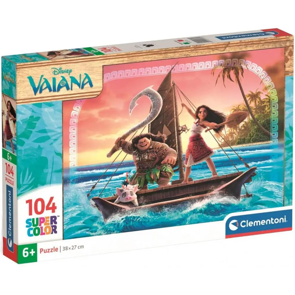 Vaiana 2 dobrodružstvá 104 ks Supercolor puzzle - Clementoni