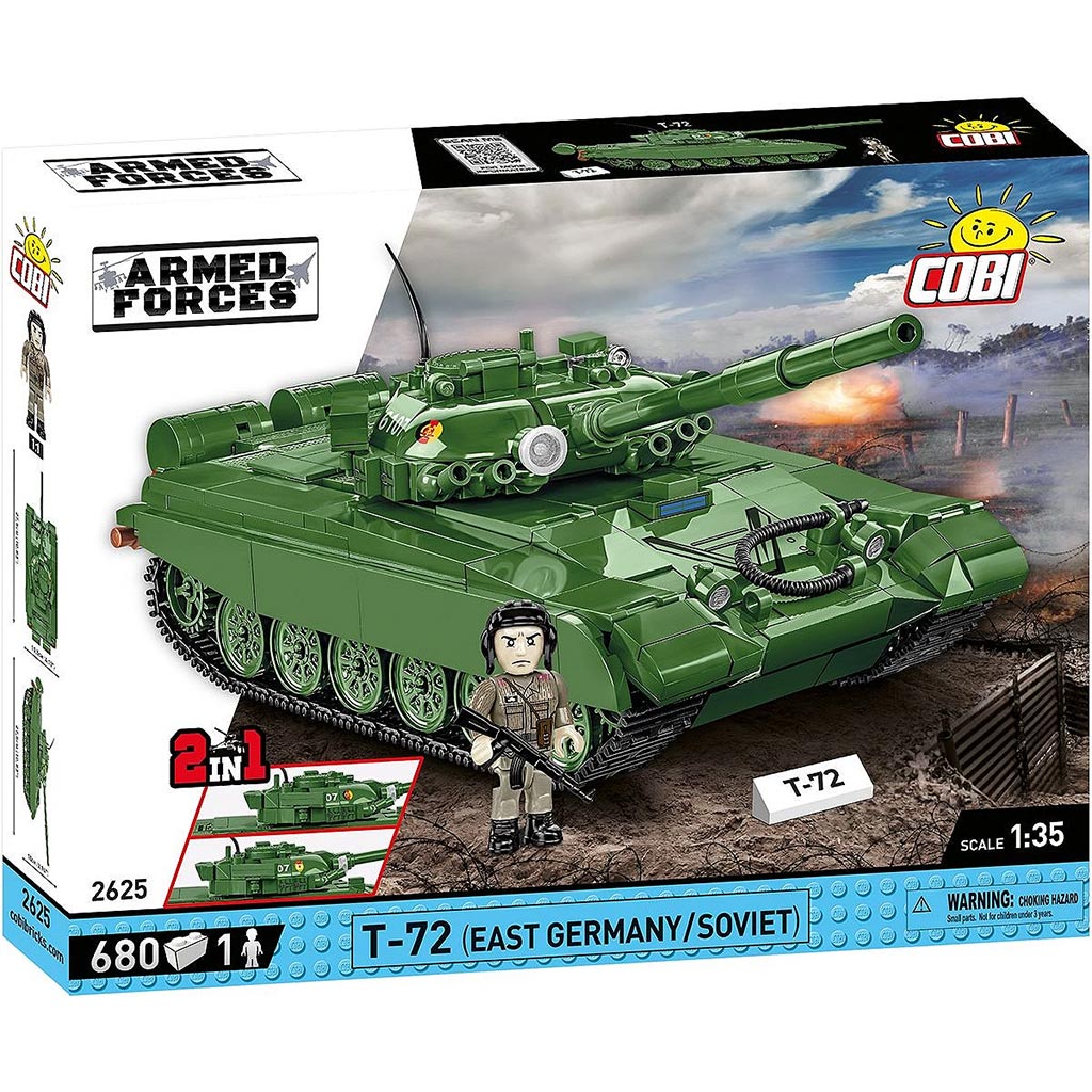 COBI: Ozbrojené sily T-72 (Východné Nemecko/Sovietsky zväz) tanková stavebnica (2625)