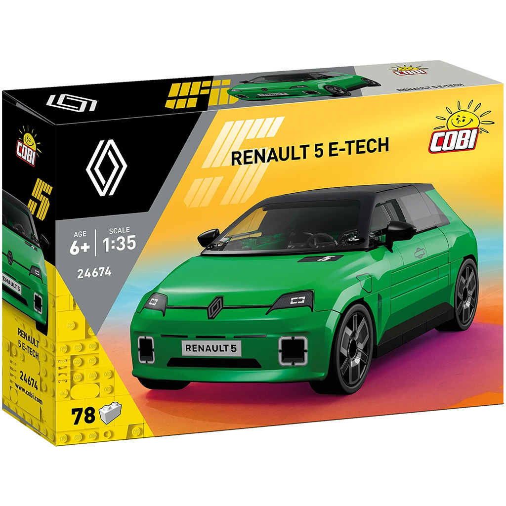 COBI: Renault 5 E-Tech zelené auto stavebnica (24674)