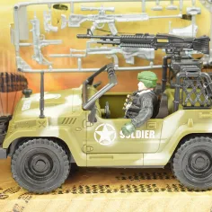 Combat Force 9: Vojenské terénne vozidlo s vojakom a zbraňami 22cm obrázok 3