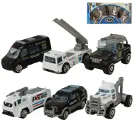 Cops Die-Cast: 6-dielny set policajných autíčok