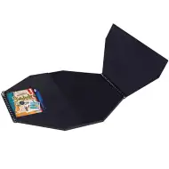 Creative Kids: Čierny osemuholníkový kreatívny album 30x30cm