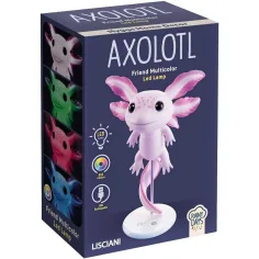 Dážďové dni Axolotl viacfarebná LED nočná lampa - Lisciani