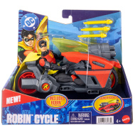 DC Robin akčná figúrka s motorkou a vystreľovacími raketami – Mattel
