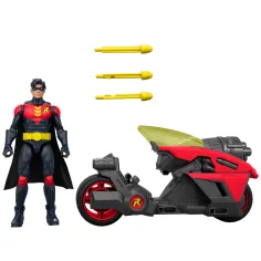 DC Robin akčná figúrka s motorkou a vystreľovacími raketami – Mattel obrázok 4