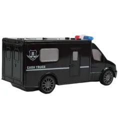 Diaľkovo ovládaný mikrobus na prepravu peňazí so svetelnými efektmi v mierke 1/30 20cm obrázok 2