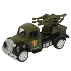 Die-Cast: Vojenské autíčko v rôznych variantoch so zotrvačníkom 1/55 obrázok 4