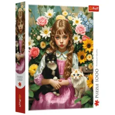Dievčenské puzzle s mačkami 1000ks - Trefl