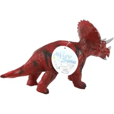 Dino World: Vinylová figúrka dinosaura Triceratopsa so zvukom a bavlnenou výplňou 35 cm obrázok 2