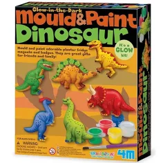 Dinosaurus formička na sadru so svetelnou farbou