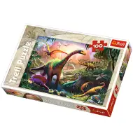 Puzzle - na území dinosaurov 100 ks - Trefl