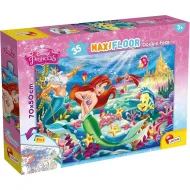 Disney Ariel 2 v 1, 35-dielne maxi puzzle a maľovanka 70x50 cm - Lisciani