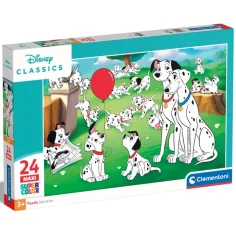 Disney klasiky: 101 Šteniatok 24 ks maxi supercolor puzzle - Clementoni