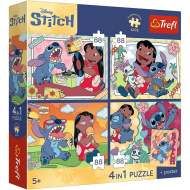 Disney Lilo &amp; Stitch - 4 x 88 ks Premium Plus Kids puzzle - Trefl