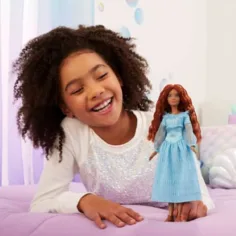 Disney Malá morská víla: Ariel v modrých šatách 30cm - Mattel obrázok 5