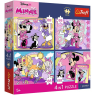 Disney Minnie myš - 4 x 88 ks Premium Plus Kids puzzle - Trefl
