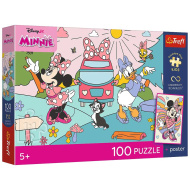 Disney Minnie myš Ružové dobrodružstvo 100-dielne UFT puzzle s plagátom - Trefl